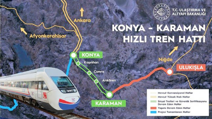 Konya-Mersin YHT'de sona yaklaşılıyor | Mersin Haberci Gazetesi